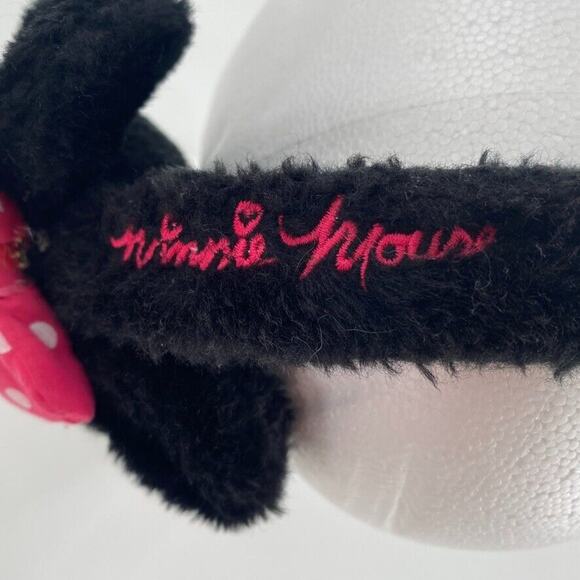 Disney Girls Minnie Mouse Ears Black Pink Polka Dot Bows - Picture 6 of 6